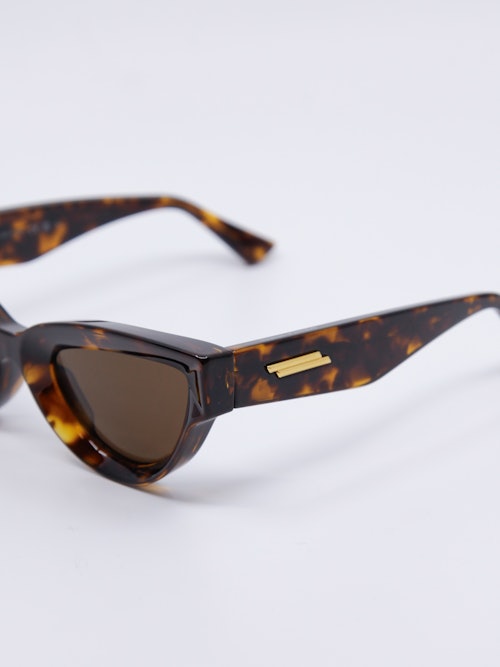Brun cateyesolbrille med brune solbrilleglass