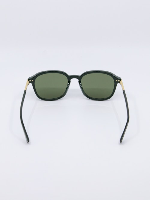Svart solbrille med grønne solbrilleglass