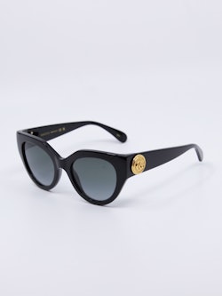 Klassisk svart cateye solbrille