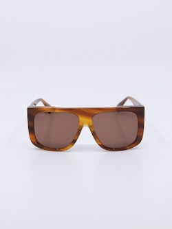 Oversized solbrille i brun