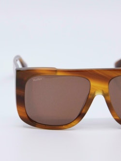 Oversized solbrille i brun