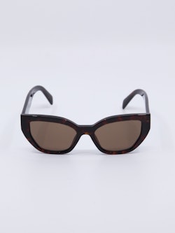 Cateye solbrille i brun med brune solbrilleglass