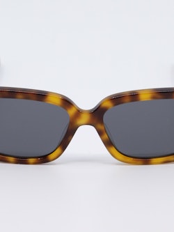 Rektangulær solbrille i brun