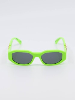 Neongrønn barnesolbrille med grå glass