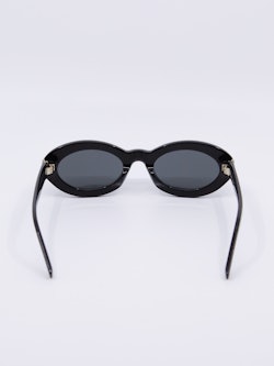 Oval solbrille i svart