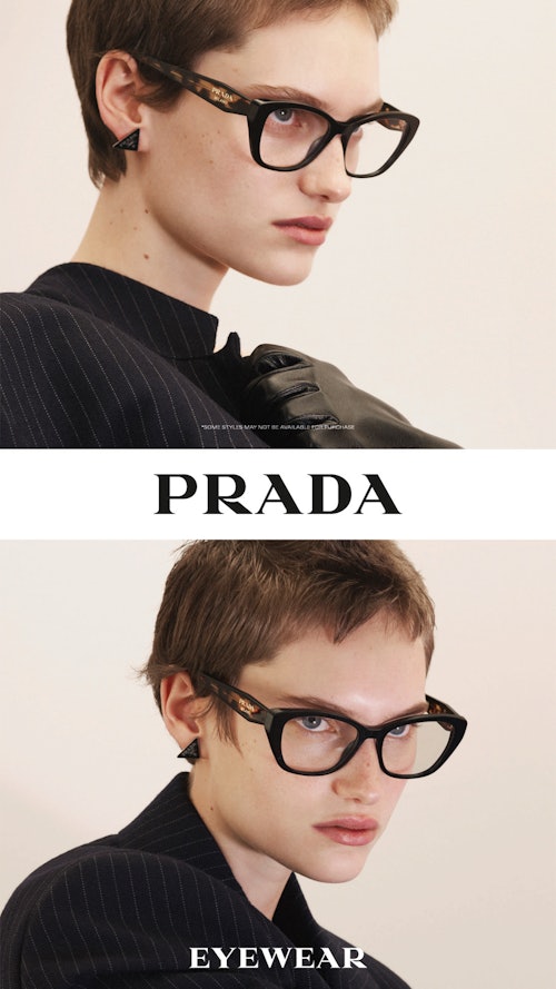 Bilde av modell med briller fra Prada