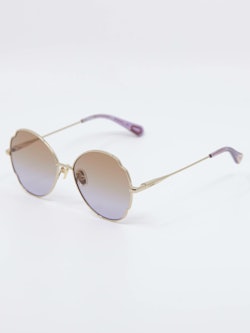 Bilde av metallsolbrille fra Chloe med lilla fargetoner