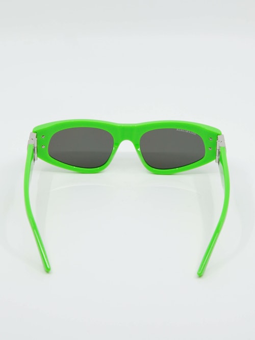 Knasj grønn solbrille fra Balenciaga, bilde bakfra