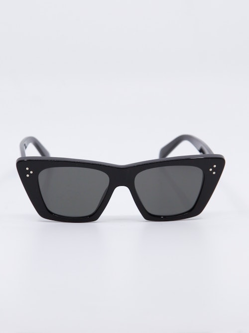 Klassisk CELINE solbrille med cateye i sort, bilde forfra