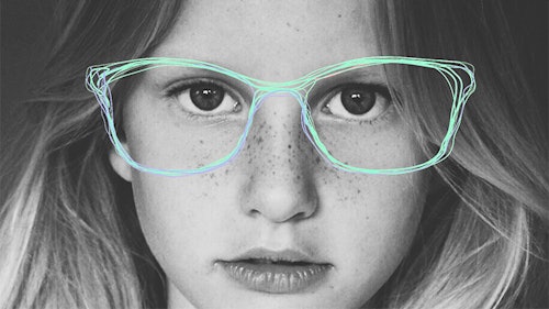 Bilde fra Krogh Optikk av et barn med illustrerte briller